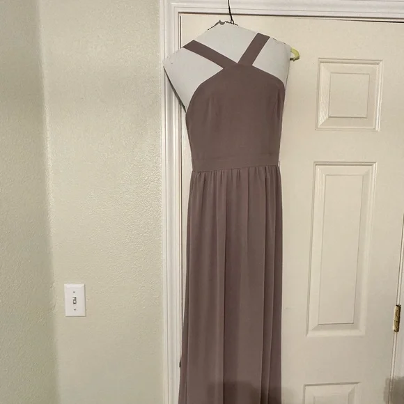 lulus taupe bridesmaid dress Taylor Tube Maxi Dress, in Dune Luxe Satin | Show Me Your Mumu